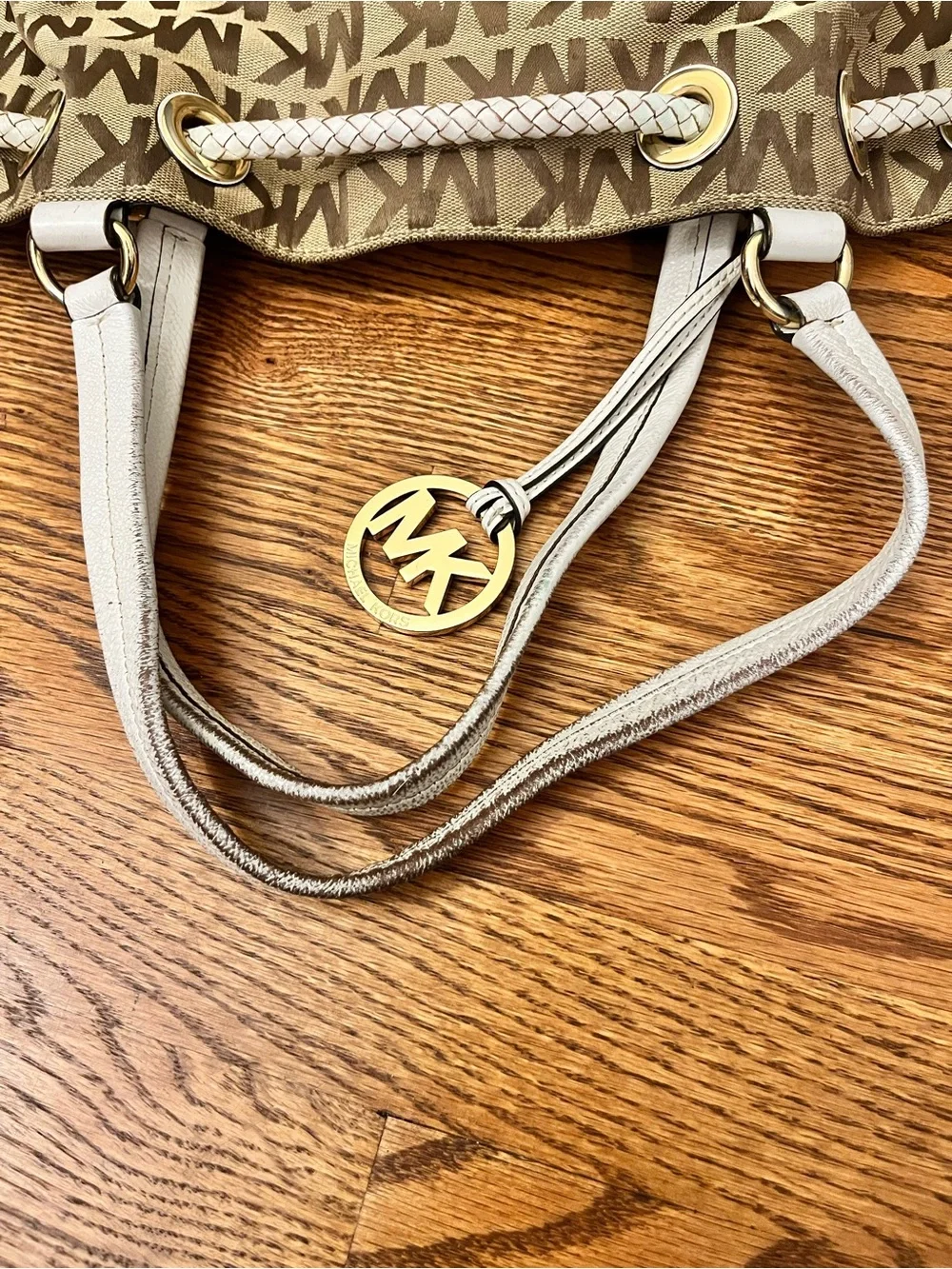 Michael Kors Jet Set Monogram Canvas and Leather Tote - Picture 6 of 9